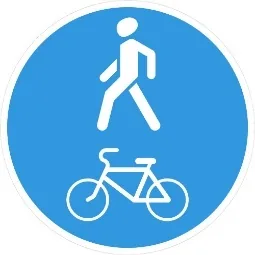 4.6.1 Piyoda va velosipedlar birgalikda harakatlanish yo'li yo'l belgisi