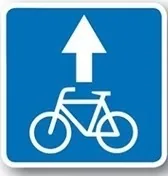 5.44 Velosipedlar uchun harakatlanish bo'lagi yo'l belgisi