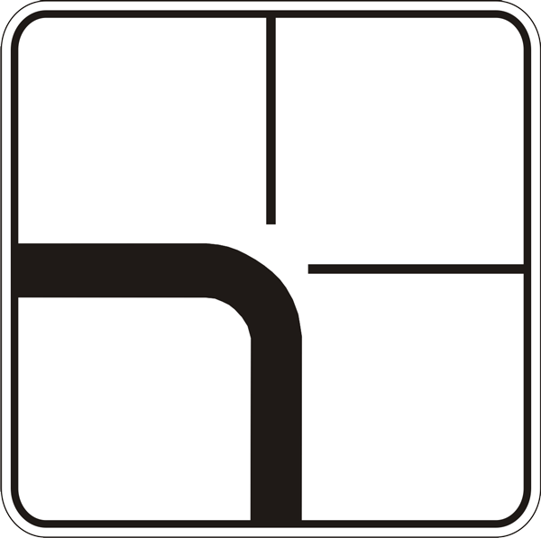 7.13 Asosiy yo'lning yo'nalishi yo'l belgisi