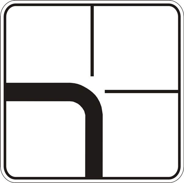 7.13 Asosiy yo'lning yo'nalishi yo'l belgisi