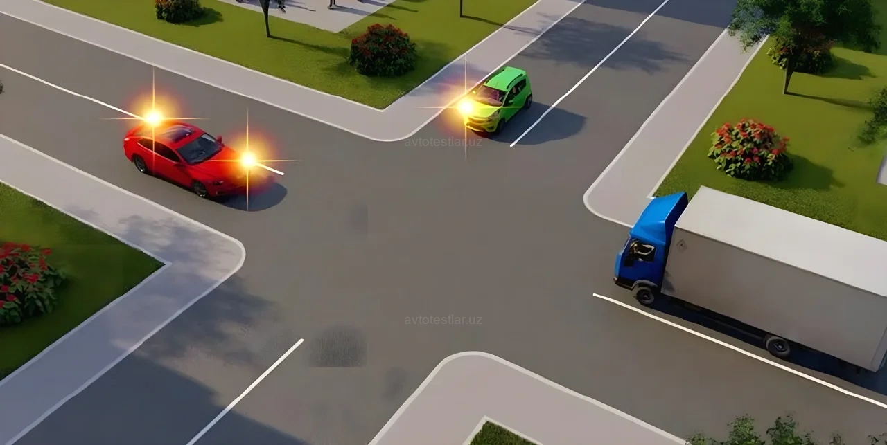 Chorrahani oxirgi bo'lib qaysi transport vositasi kesib o'tadi?