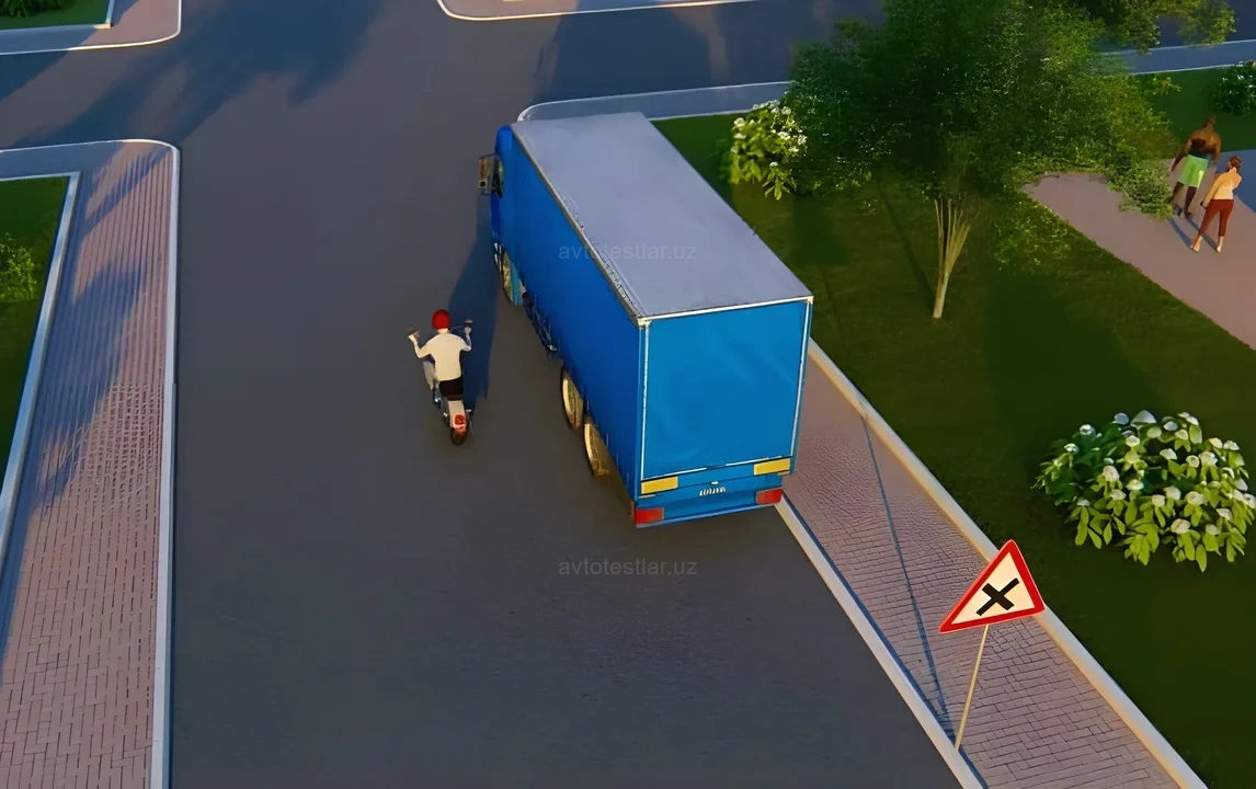 Avtopoezdni shu vaziyatda, agar u 40 km/s dan kam tezlik bilan harakat qilayotgan bo'lsa, quvib o'tishga ruxsat etiladimi?