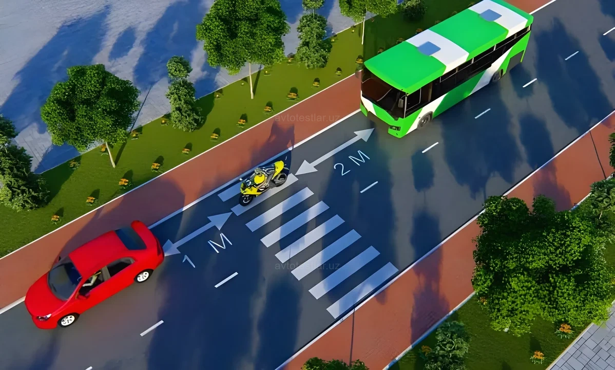 Yo'lovchilarni tushirish uchun qaysi transport vositalari to'g'ri to'xtadi?