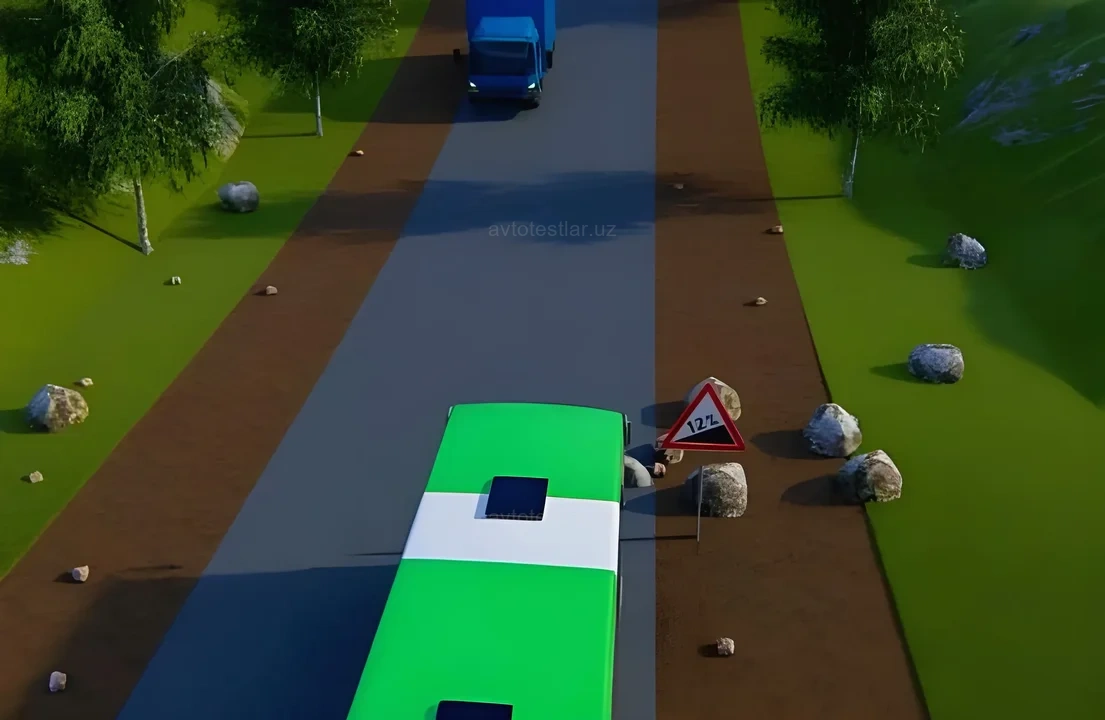 Qaysi transport vositasi haydovchisi yo'l berishi kerak?