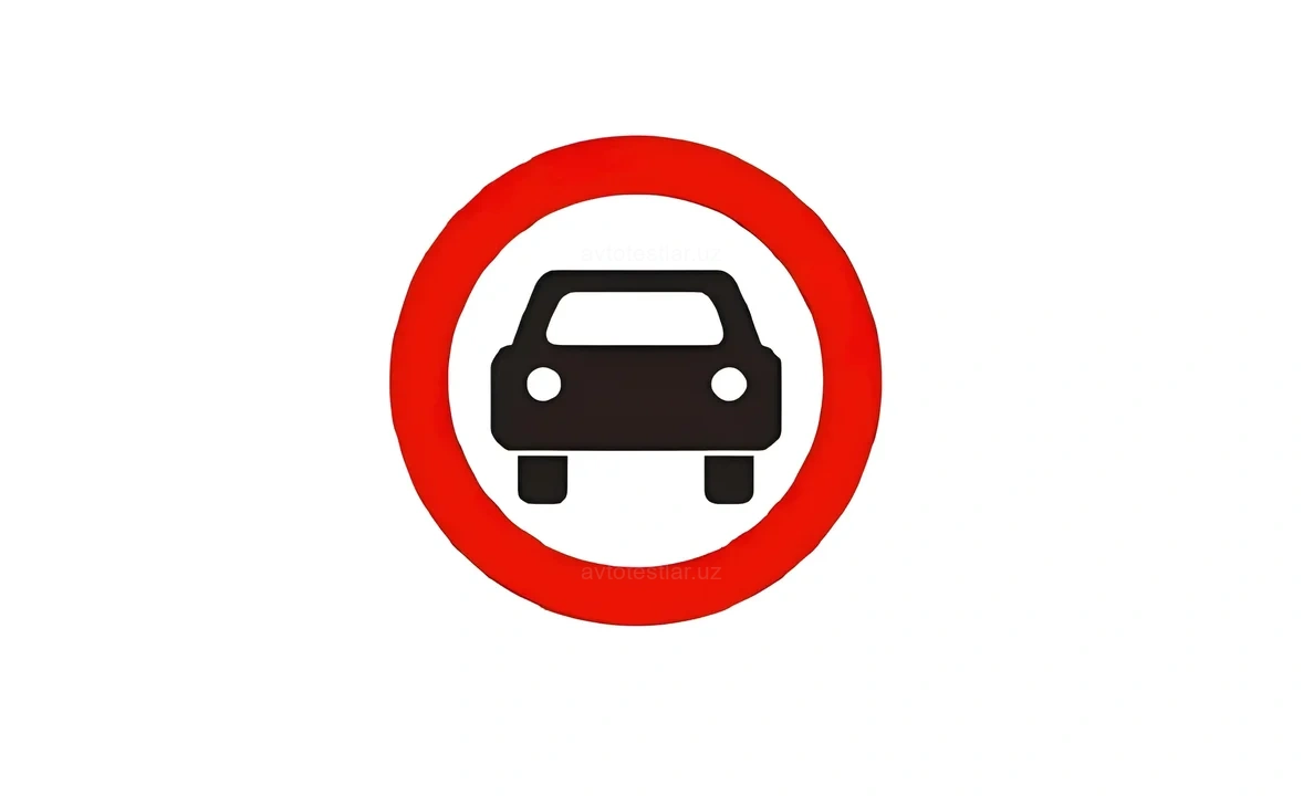 Ko'rsatilgan yo'l belgisi qaysi transport vositalariga harakatlanishni taqiqlaydi?